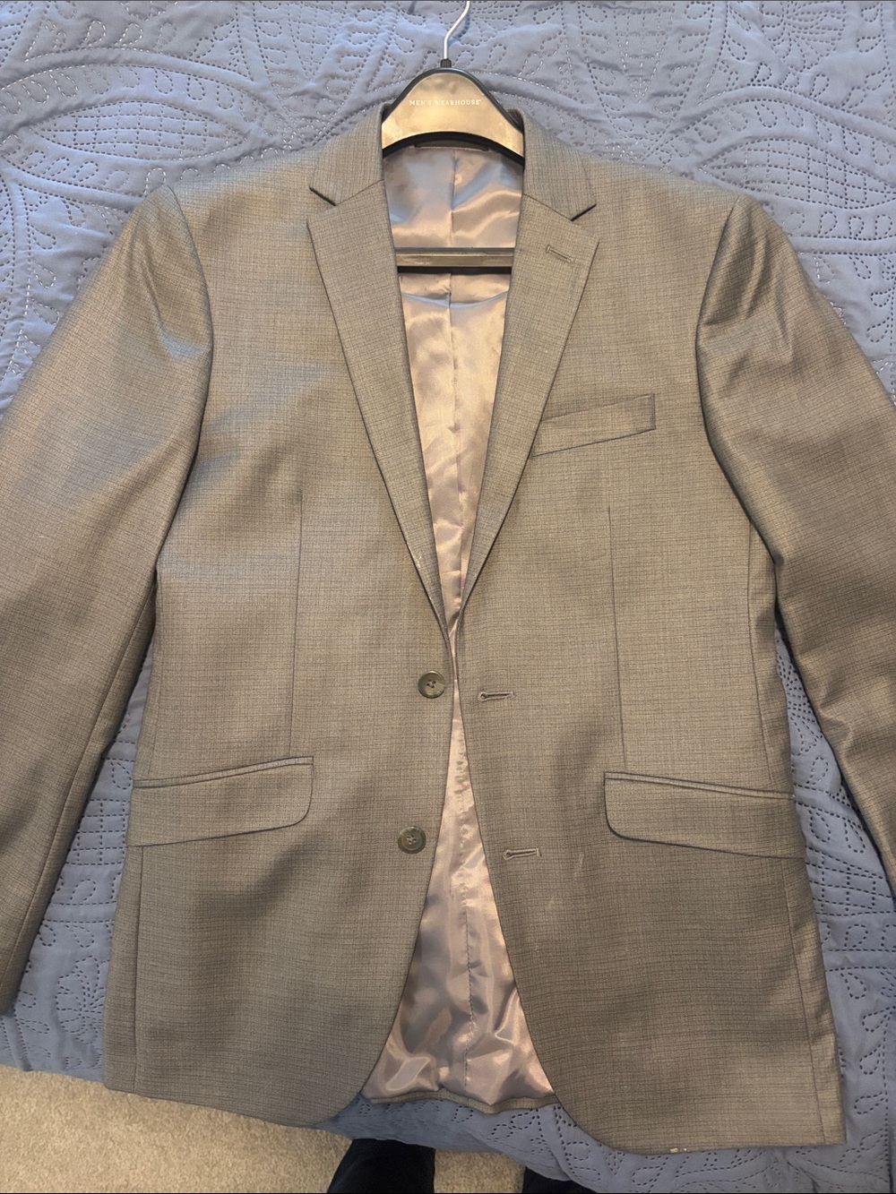 Kenneth Cole Reaction Light Gray Two-Button Sport Coat